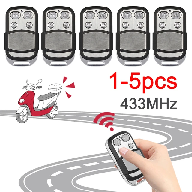 1-5PCS 433mhz Remote Control 4 Button Smart Copy Duplicator Electric Garage Door Gate Remote Cloning Universal Garage Door Gate 1