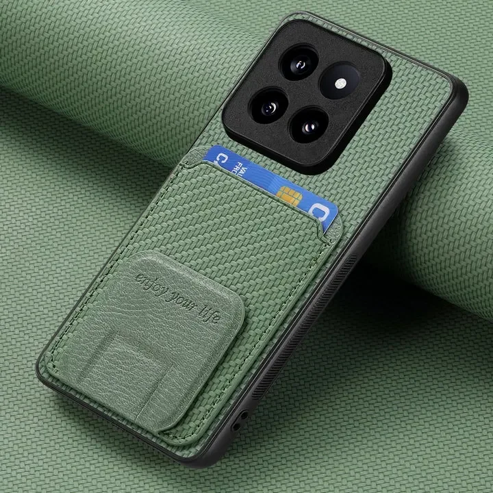 Luxury Leather Card Stand Back Cover