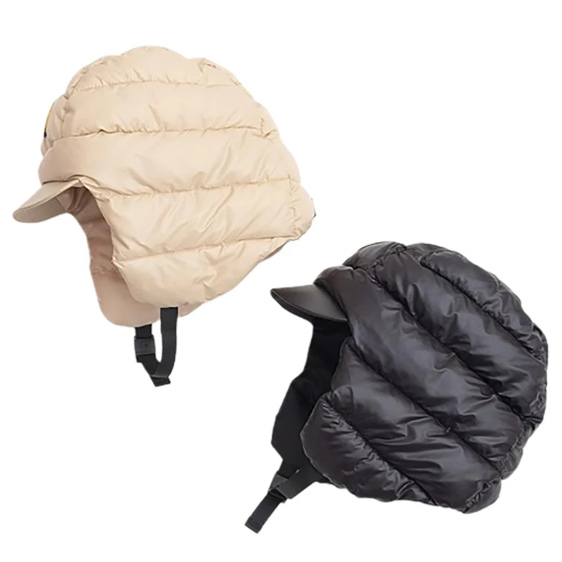 

Женская и мужская хлопковая шапка с наполнителем, зимняя шапка-ушанка, охотничья шапка, ветрозащитная лыжная шапка-ушанка, шапка