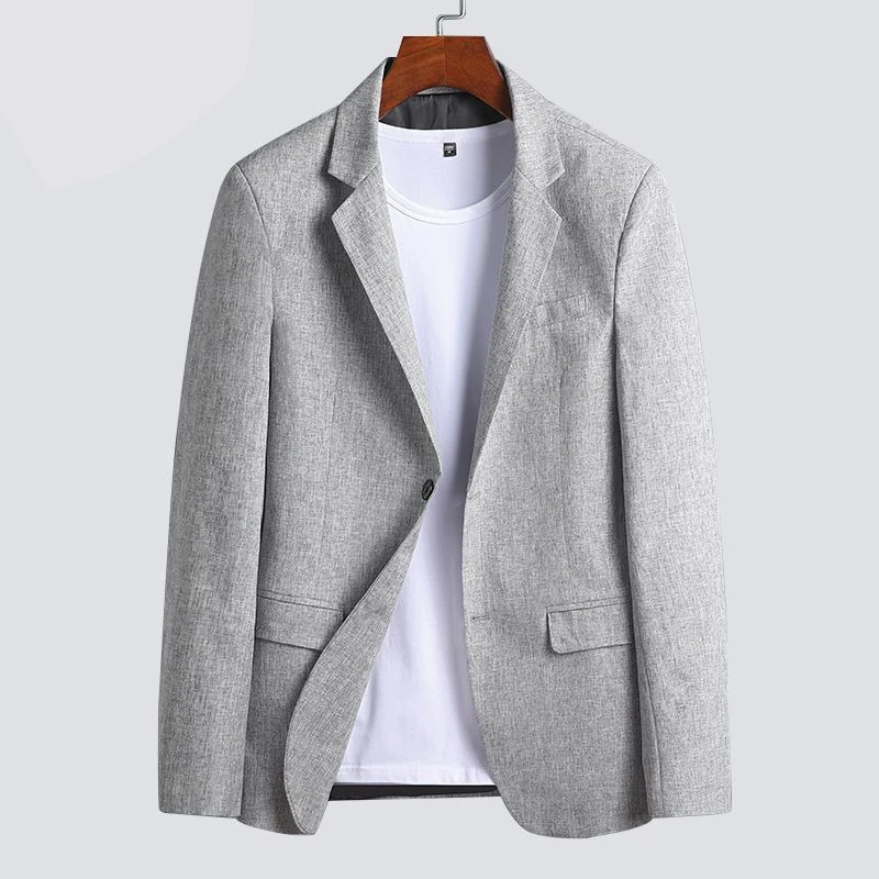 Gmiixder Spring Autumn Blazer New Men's Business Casual Suit Versatile Male Single West Convenience Checkered Suit Coat