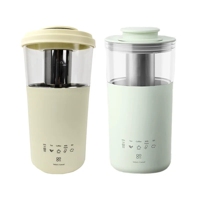 

Top Sale Multifunction Milk Tea Maker Flower Fruit Tea Milk Foam Stirring Small Coffee Machine Home Office