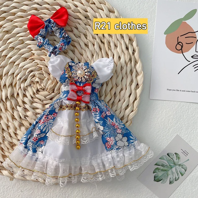 Full Set 1/6 Doll 30cm Anime Bjd Reborn Kawaii Girls Dress Up DIY Toys 23 Joint Movable Body With Clothes Skirt Hat Headdress - R-21 clothes, 30 cm
