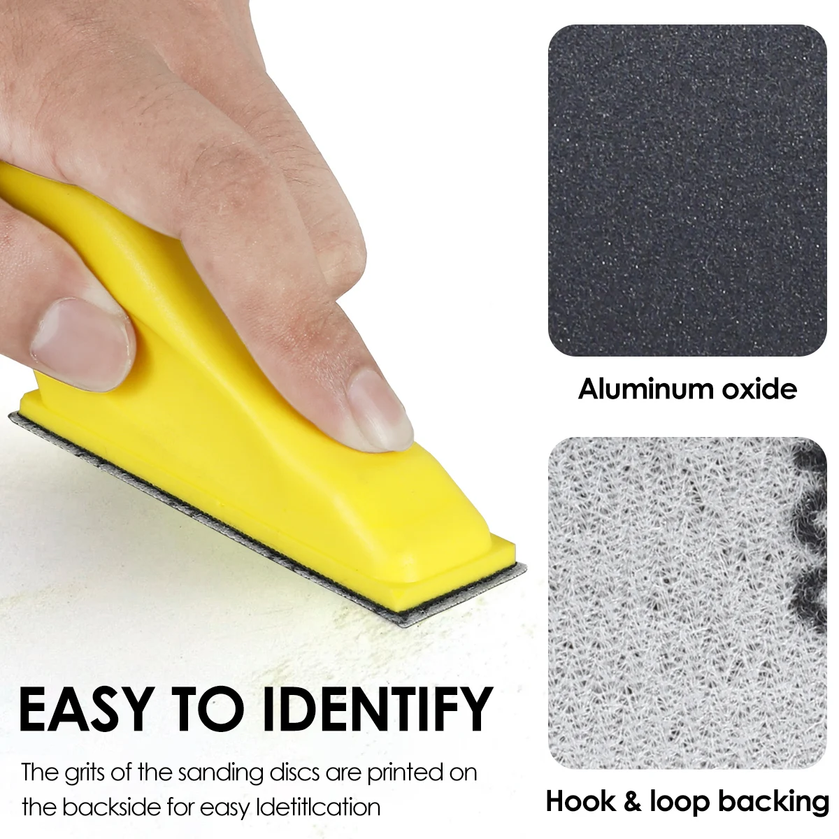70 PCS Hand Sander Kit Mini Detail Finger Micro Sander Block Sanding Tool for Tight Spaces Wet Dry Hook & Loop Sandpaper hand sander kit