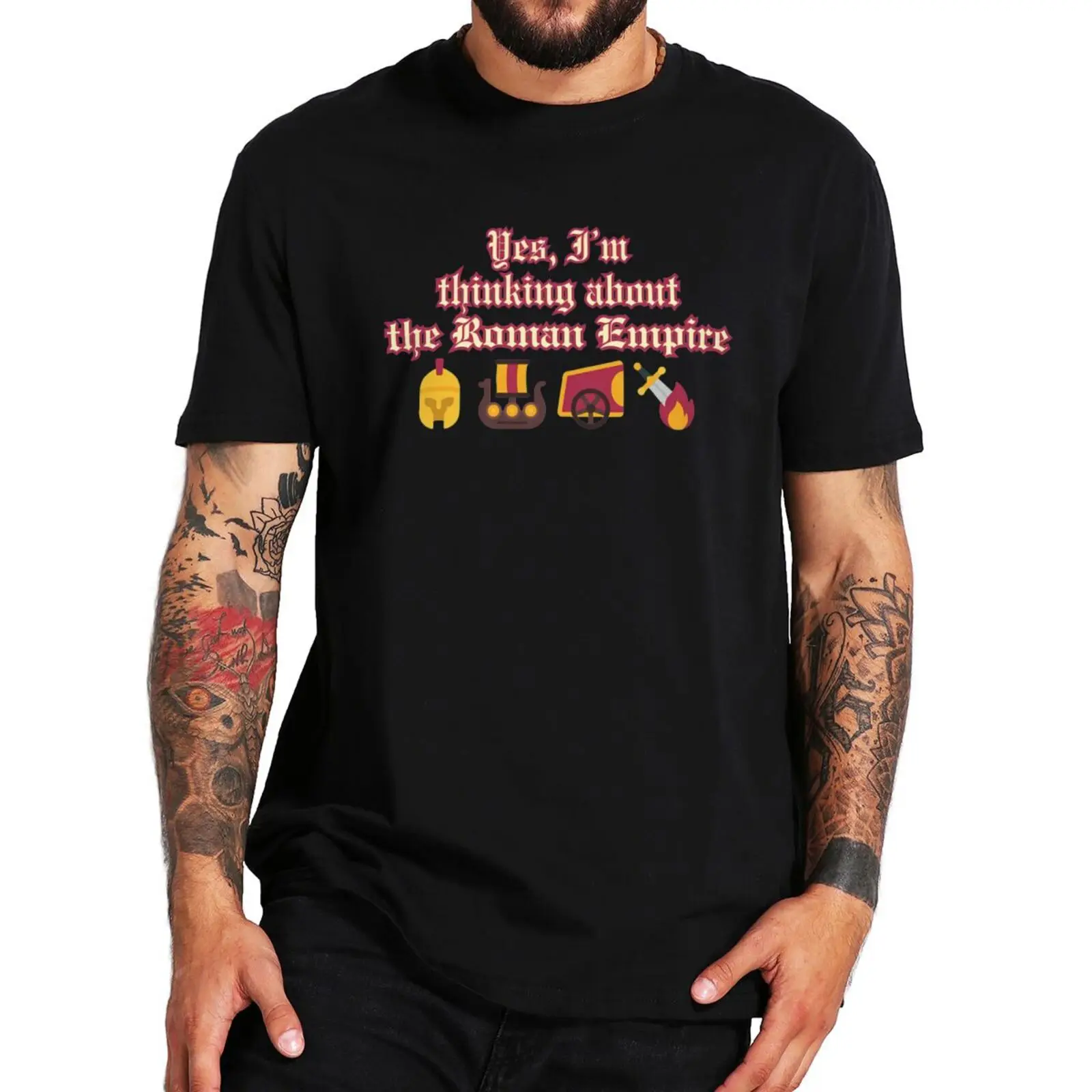 

Yes Im Thinking About The Roman Empire T Shirt Funny Quotes Y2k Tshirts EU Size 100% Cotton Unisex Soft Tee Tops