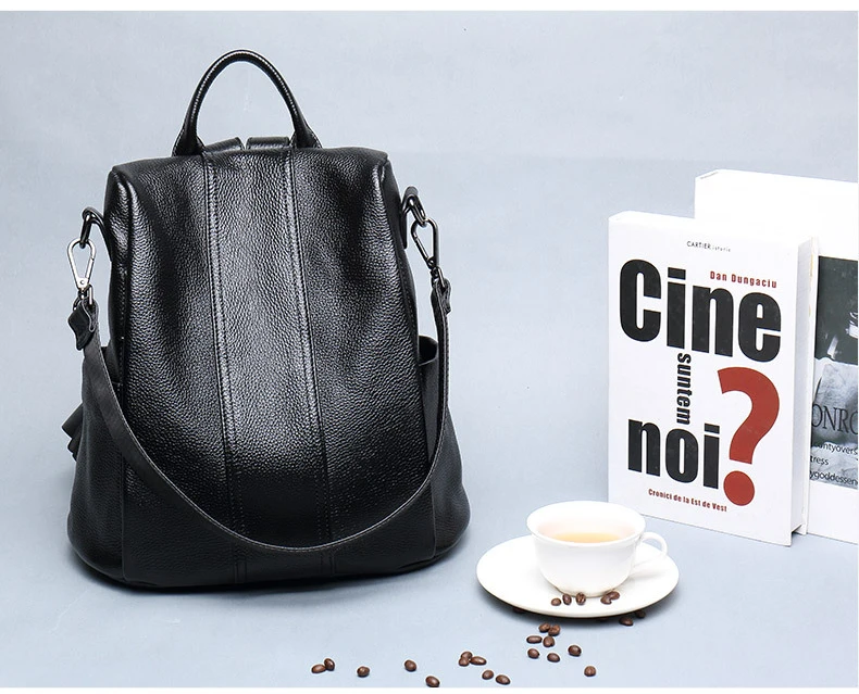 Casual Women Soft Leather Backpack