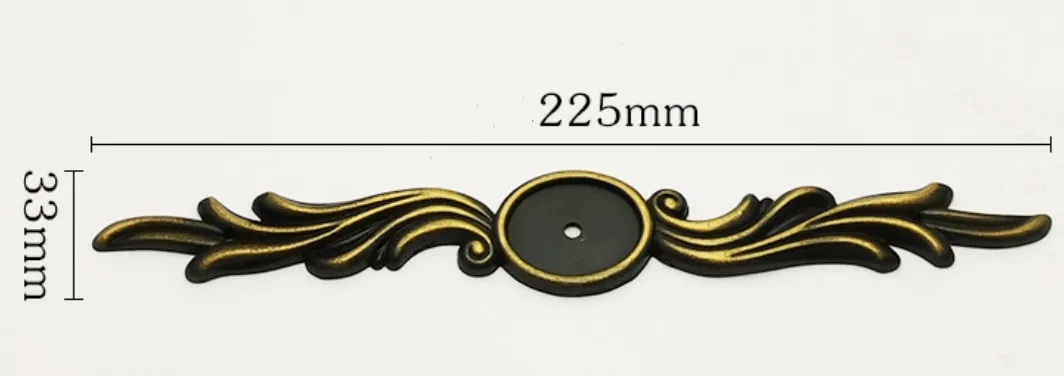 Description Picture 4 of item96mm European vintage creative carved left and right cabinet door handle bronze backplate drawer shoe cabinet cupboard door knob