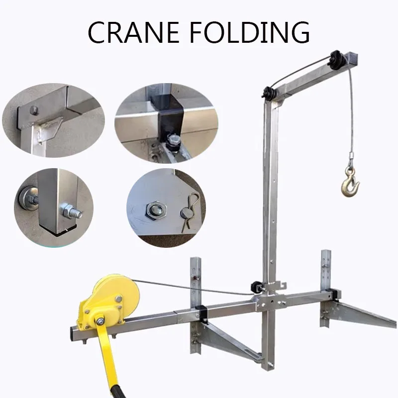 

Air Conditioning Outside Installation Lifting Tool Crane Folding Self-locking Manual Winch Assembly Air Conditioner Hand Tool