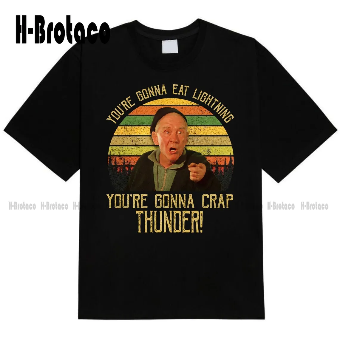 

Mickey Goldmill You'Re Gonna Eat Lightning You'Re Gonna Crap Thunder Vintage T-Shirt, Movies Quote Unisex Tshirt Xs-5Xl