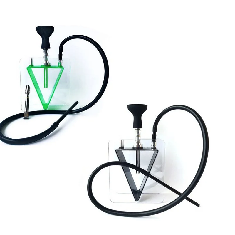 Acrylic inverted triangle hookah set, plastic pot, accessories, smoking set