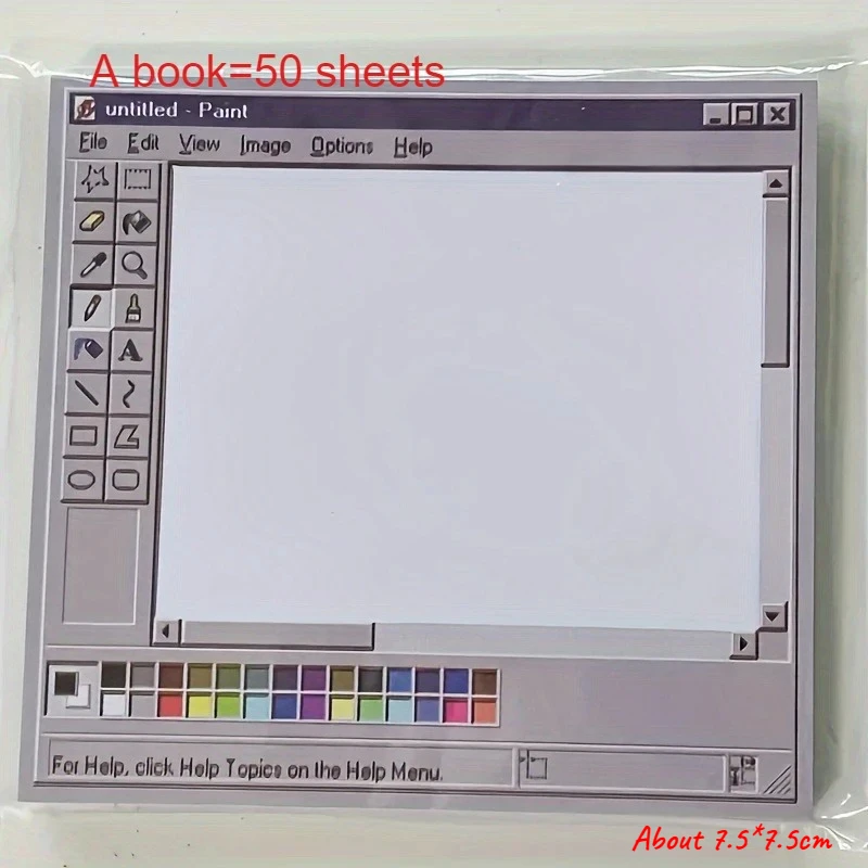 Vintage Computer Illustration Sticky Notes - 50 Sheets of Durable Adhesive