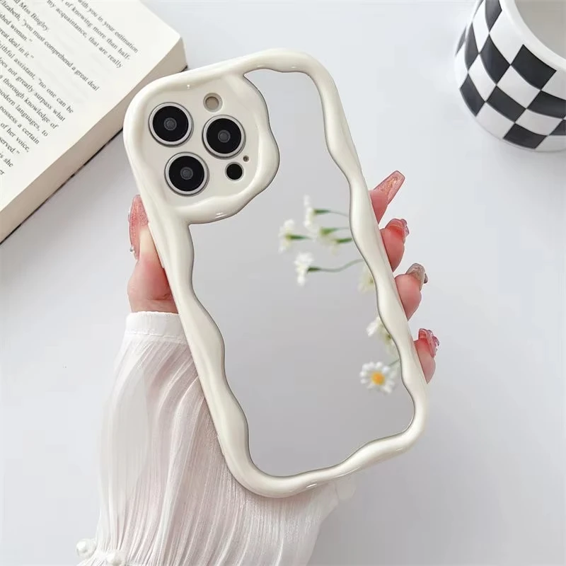 Cute Cat Soft Make-Up Mirror Phone Case