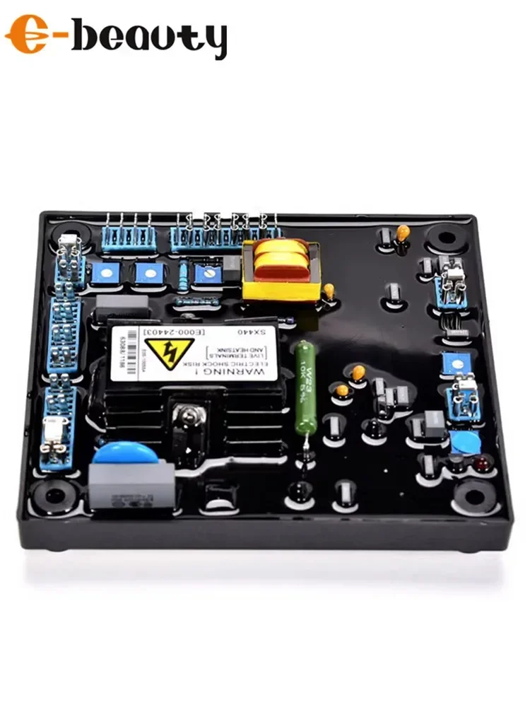 

SX440-A Stabilizer Board Diesel Brushless Generator Set Accessories Automatic Voltage Regulator Red Capacitor AVR R134a Tools