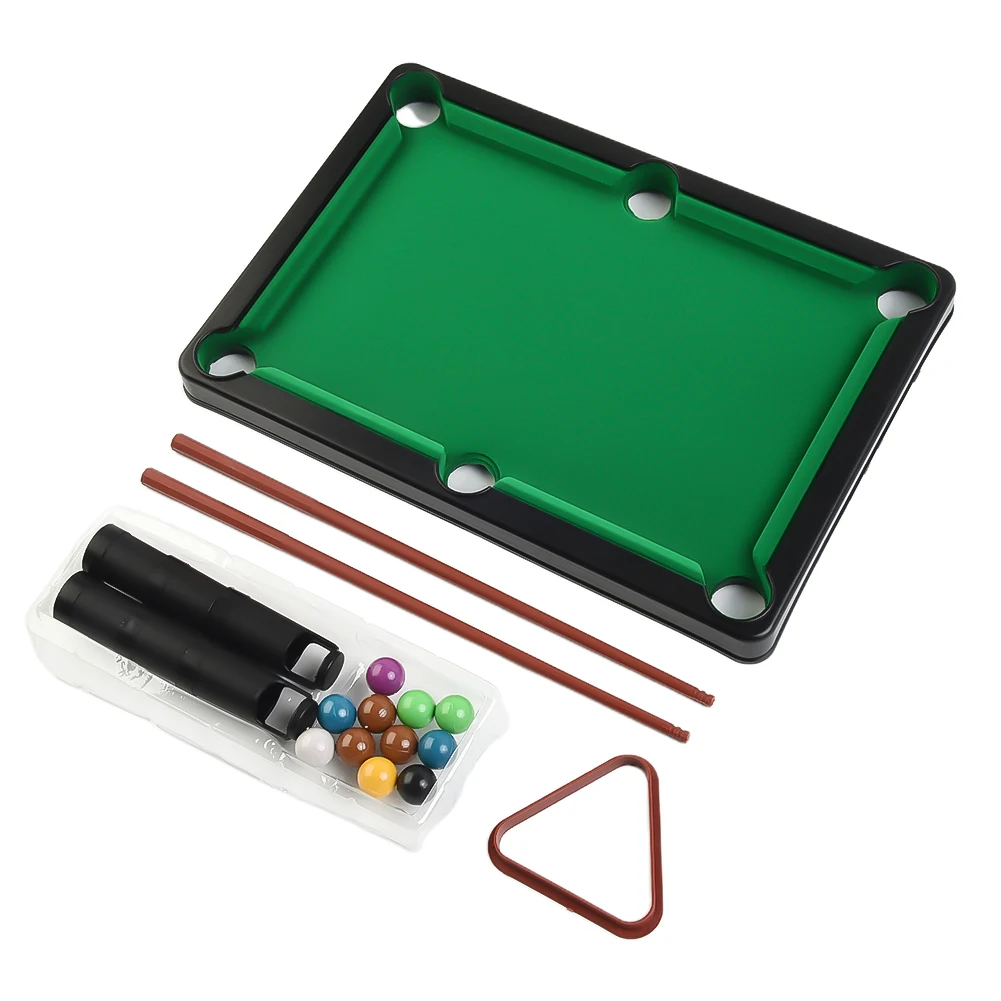 Pool Table Playset Top Game Table Cue Balls Tripod For Kids Adults Portable Interactive Stress Reliefs Family Fun Entertainment