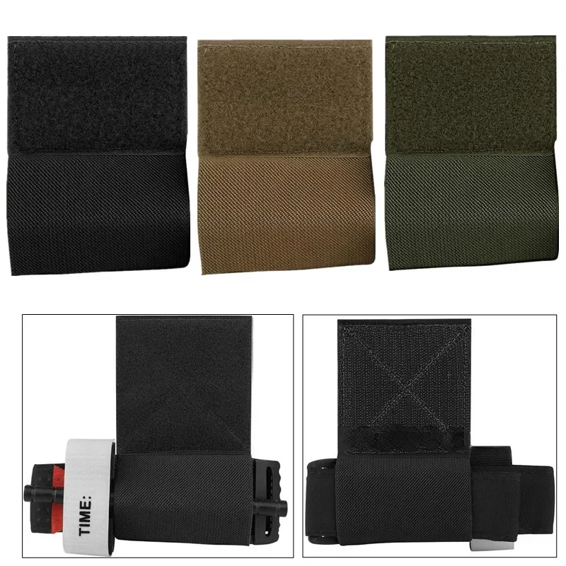 1/2pcs Elastic Tourniquet Holder with Hook & Loop Outdoor EDC Pouch Plate Carrier Chest Rig Vest Belt Carry EMT Storage Holder tourniquet holder
