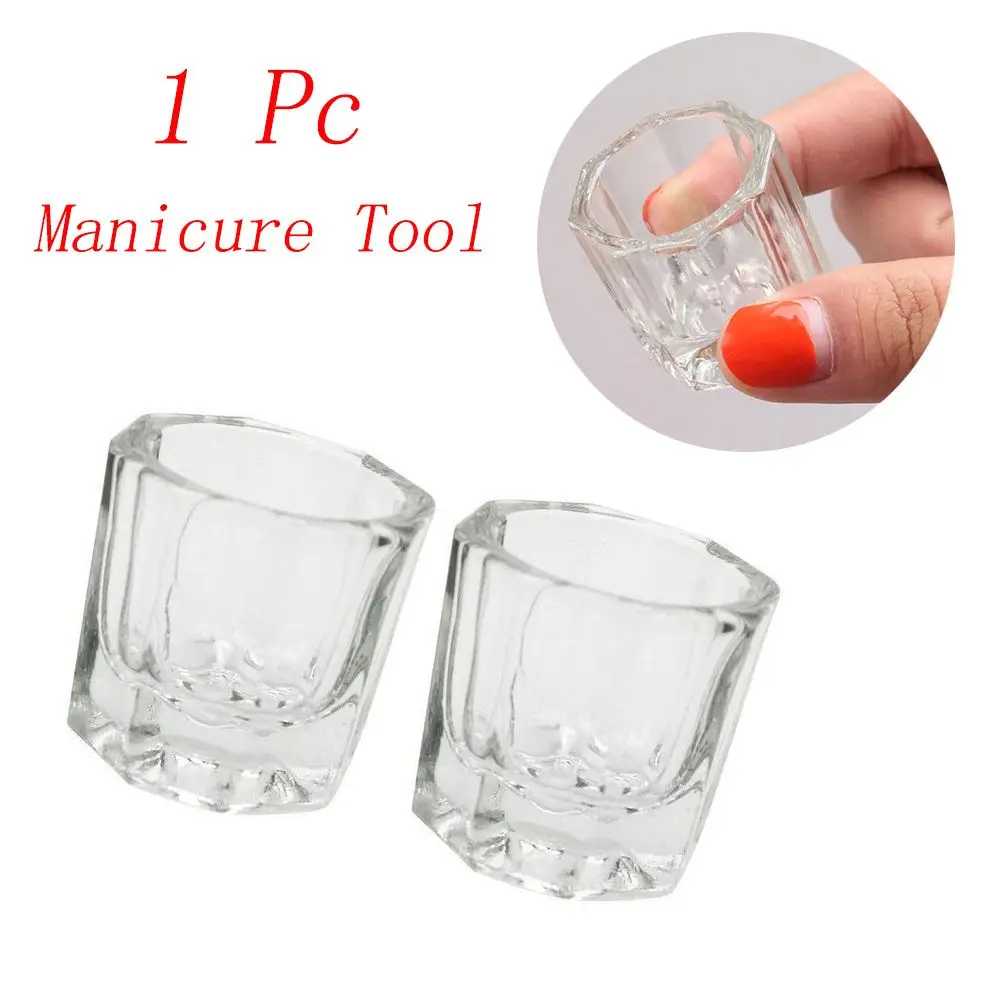 

Manicure Tools Acrylic Powder Bowl Clear Crystal Glass Cup Liquid Cup Acrylic Dappen Dish Cup Nail Art Tools