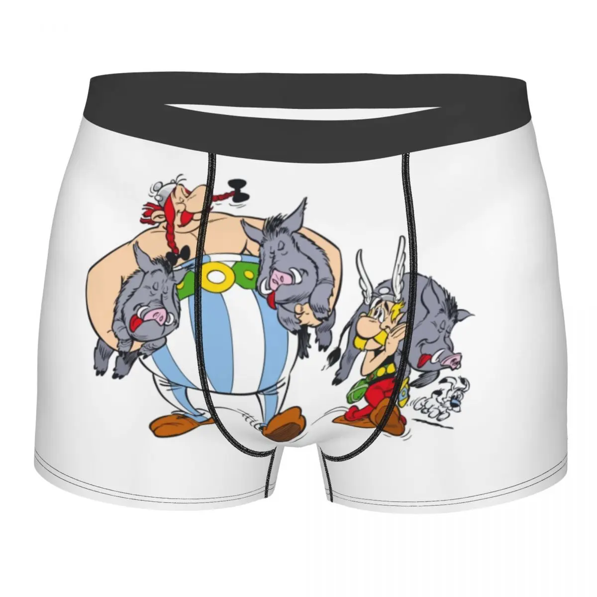 

Оригинальные новые боксеры Asterix и Obelix, шорты, трусы, мужские трусы, эластичные Мультяшные трусы, нижнее белье