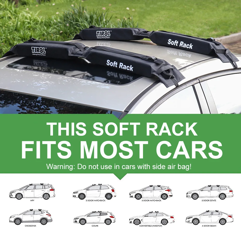 Car Roof Rack Oxford Soft Rack Universal Outdoor Camping Luggage 60kgs Foldable Car Exterior Parts