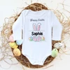 Personalised Easter Baby Bodysuit Custom Name Infant Outfits Clothes Boy Girl Holiday Party Jumpsuit Cute Bunny Newborn Romper 6