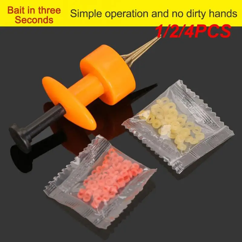 

1/2/4PCS Portable bait device earthworm red worm bait clip lightweight bait clip fishing accessories fishing accessories