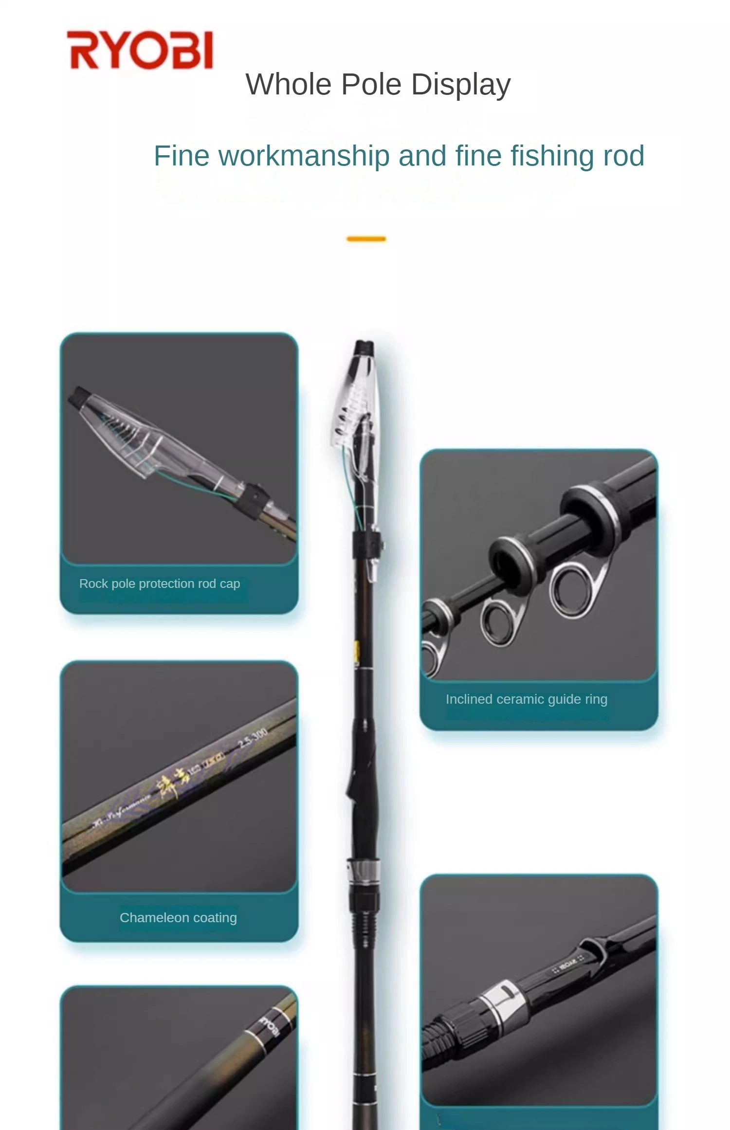 RYOBI LY MS ISO Fishing Rod Rock Surf Telescopic Fishing Rod