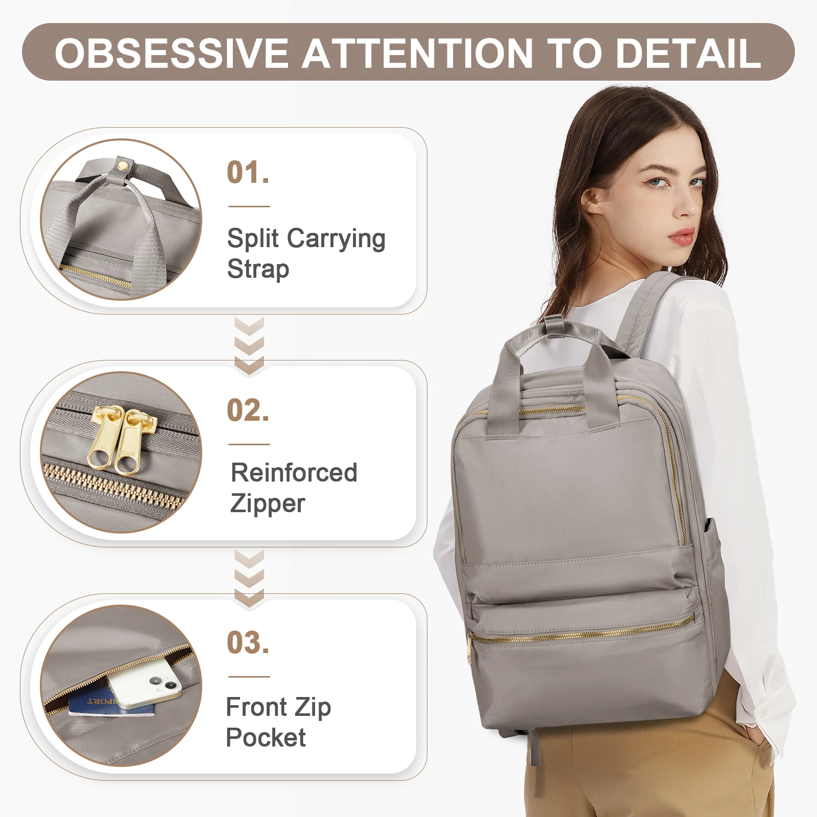 Backpack for Women Luxury Brand Large Capacity College Laptop Backpacks, Work Elegant Handbags, Men Flight Cabin Travel Backpack
