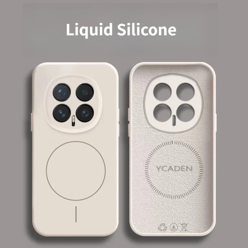 Fashion Original Liquid Silicone Magnetic Shockproof Phone Case with Raised Camera Protection