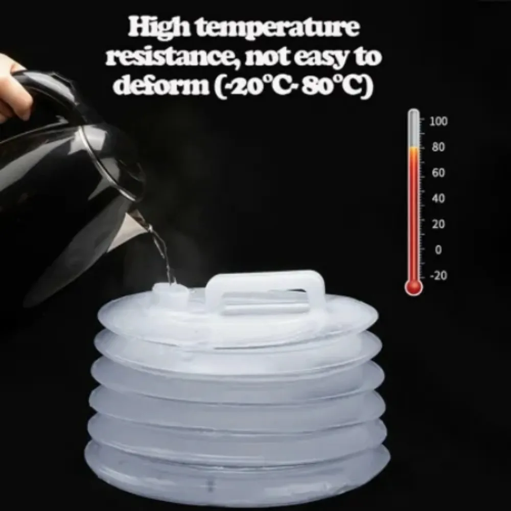 Folding water bucket 5/10/15L Portable with Faucet Reusable Auto Emergency for Car Travel Outdoor
