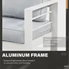 Solaste Outdoor Aluminum Furniture Set - 4 Pieces Patio Sectional Chat Sofa Conversation Set with Table,White 4