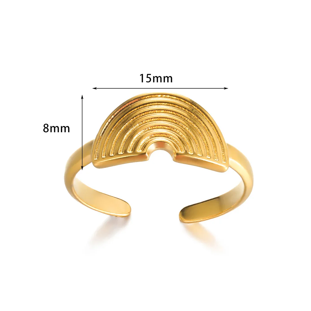 Feder Anillos Mujer Edelstahl Ringe Für Frauen Gold Farbe Bague Finger Ringe Devil'S Eye Anel Herz Schmuck Neue In Ring – Detail 10