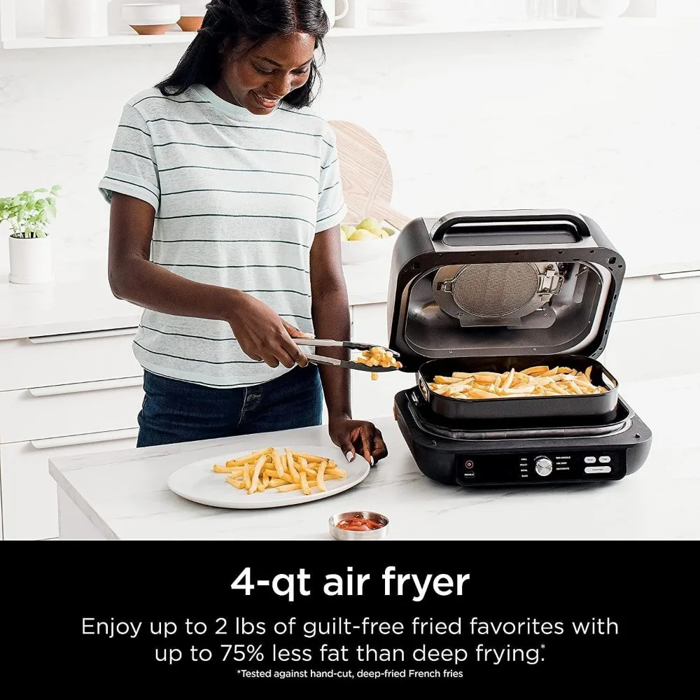 IG601 Foodi XL 7-in-1 Electric Indoor Grill Combo, use Opened or Closed, Air Fry, Dehydrate & More 6