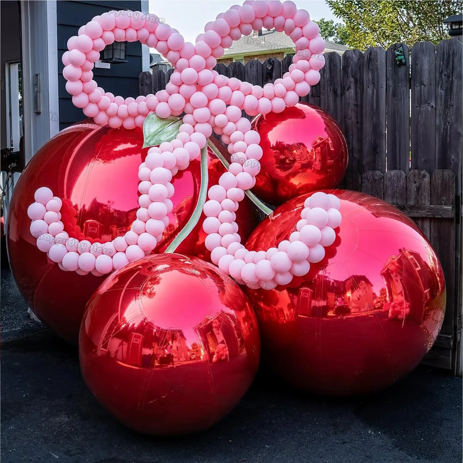 70-10 Zoll rote 4D runde Folienballons 4D-Mylar-Ballballons Metallic-roter Folienballon für Geburtstag, Hochzeit, Weihnachten, Party-Dekoration
