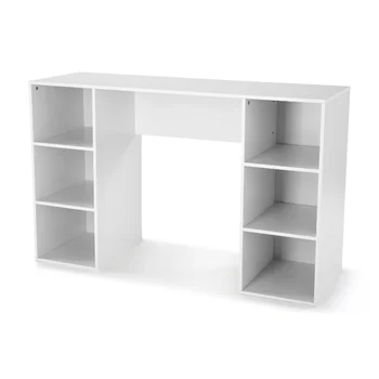 Mainstays 6-Cube Storage Computer Desk, White desks office table desk table