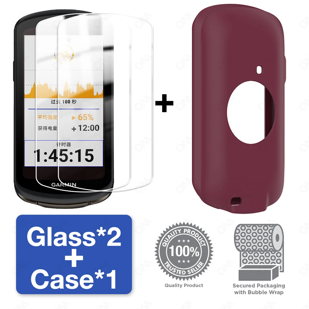 Dual-Layer Glass and Silicone Protective Case with Screen Protector Film