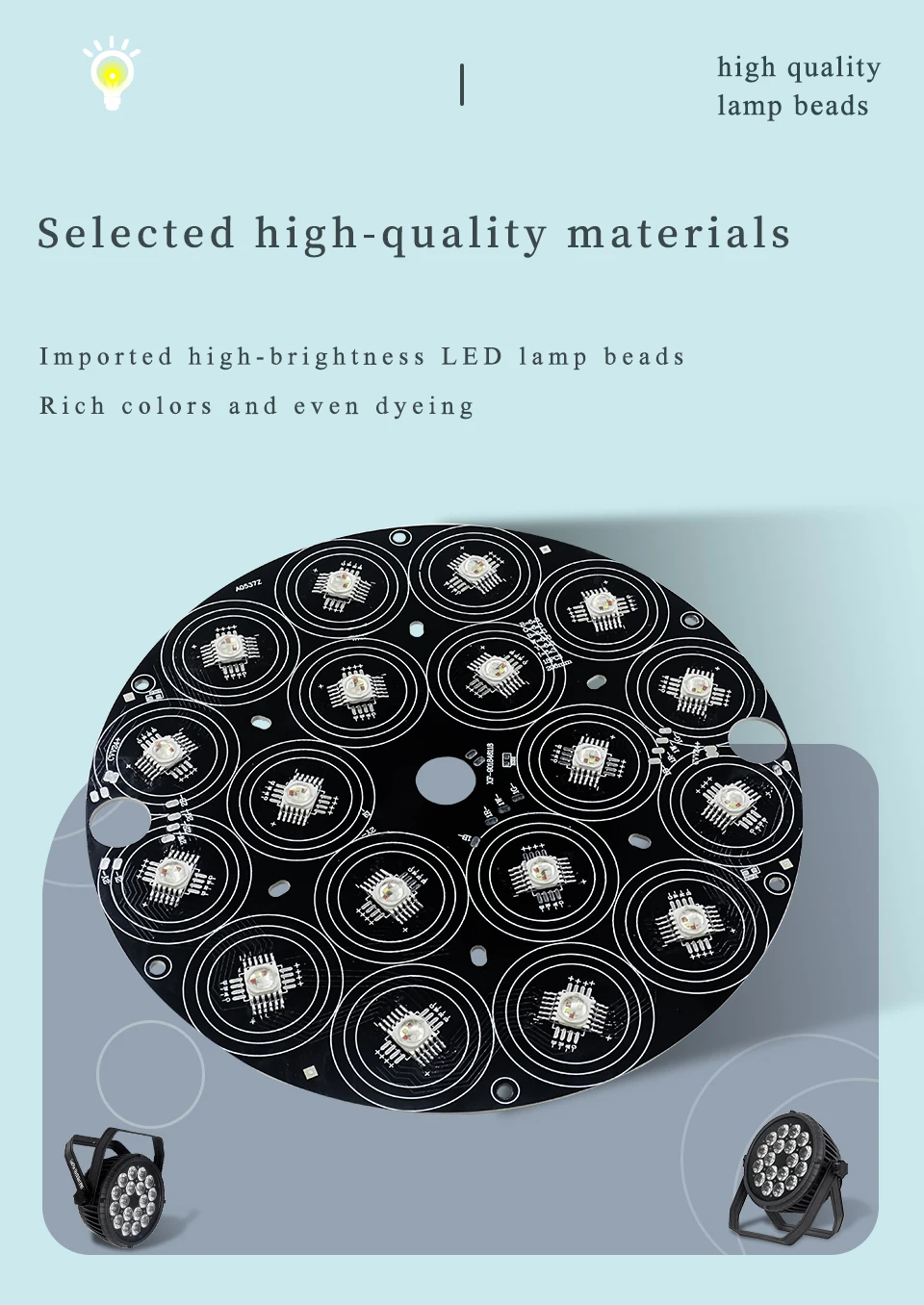 6 in 1 18x18w wasserdichtes Par-Licht rgbwa UV-LED-Panel, 4 in 1 18x12w, 18x15w rgbwa 5 in 1 Lampen perlen für wasserdichtes Par-Licht – Detail 2