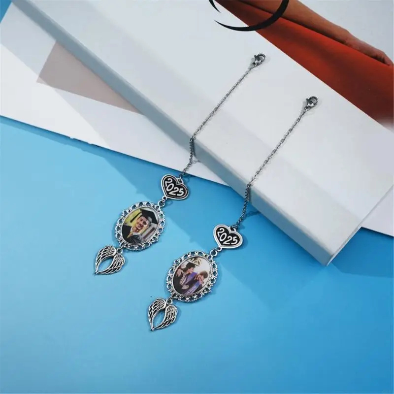 Customizing Graduation Caps Tassels Charm Personalizing Photo Keepsakes Pendants for 2025 Graduate and Memorial Gifting 5