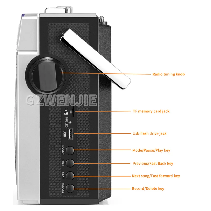 Retro Cassette Player Retro Tape Player Radio Transcription Receiver Bluetooth Speaker TF Card FM Caixa De Som Bluetooth