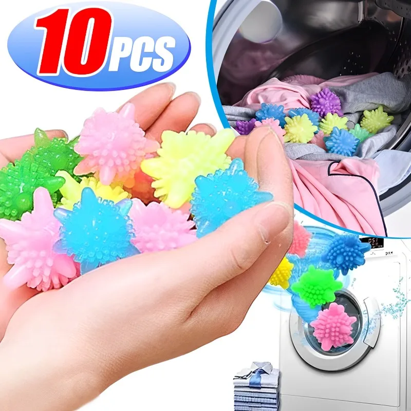 

10/5/1PCS Reusable Laundry Balls Home Washing Machine Clothes Anti-knot Softener Remove Dirt For Clean PVC Solid Dryer Balls