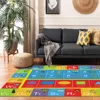 ABC Alphabet Numbers Shapes Children Bedroom Carpet,Educational Learning Fun Game Play Non-slip Boy Girl Area Rug Home Decor Mat 2