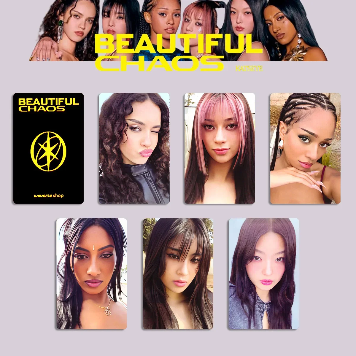 Kpop Idol KATSEYE Beautiful Chaos Lomo Card Set—HD Printed Photocards