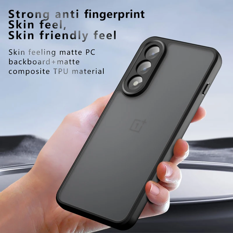 Shockproof Frosted Matte Case with Anti-Fingerprint Transparent Cover