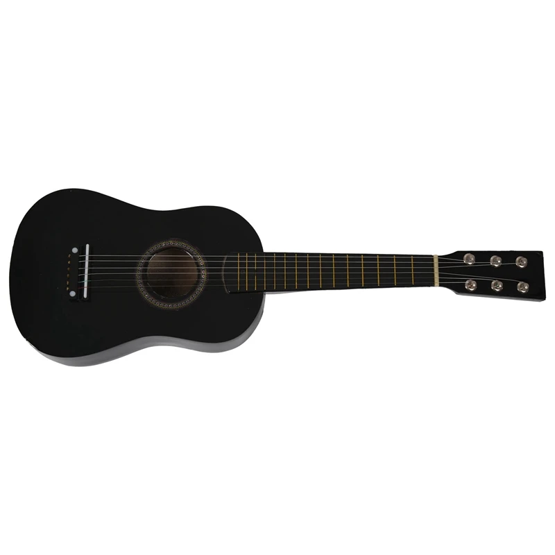 

IRIN Mini 23 Inch Basswood 12 Frets 6 String Acoustic Guitar with Pick and Strings for Kids / Beginners(black)