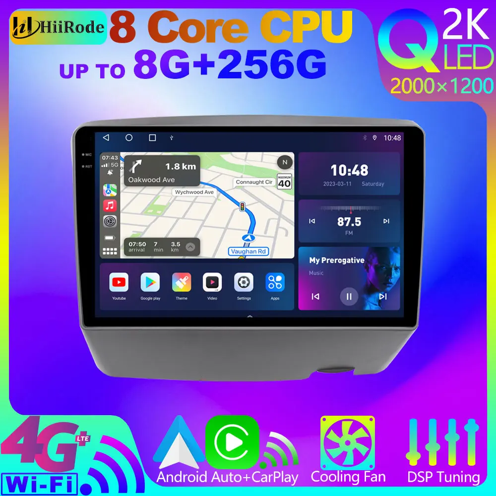 Autoradio Android 15 Per Toyota Vitz Yaris 1999-2005 - 9" Touchscreen CarPlay, 4+64GB, Retrocamera
