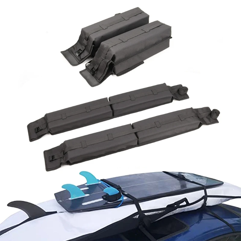 594E système de porte bagages universel amovible pour voiture, 2 supports de toit souples pour