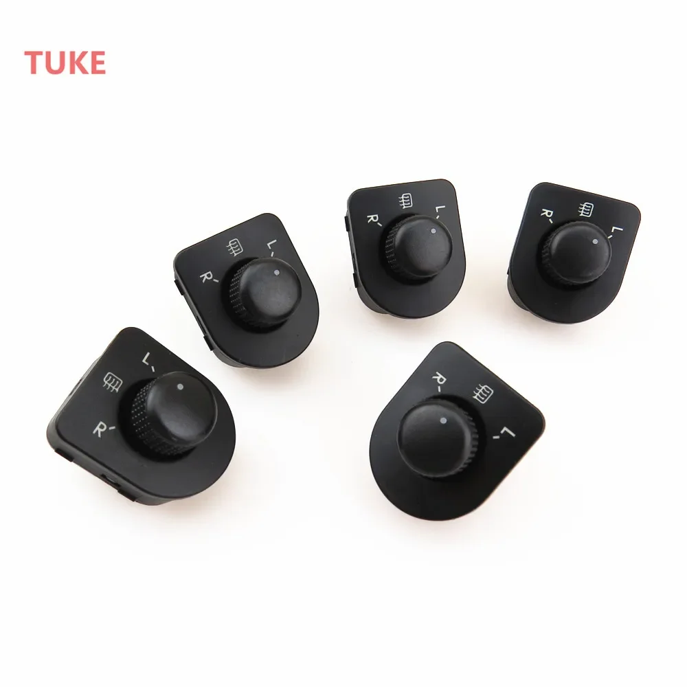 

RWSYPL Qty 5 Rearview Mirror Heating Adjustment Knob Control Switch For Golf MK4 Bora Passat B5 Beetle 1J1 959 565 F 1J1959565F