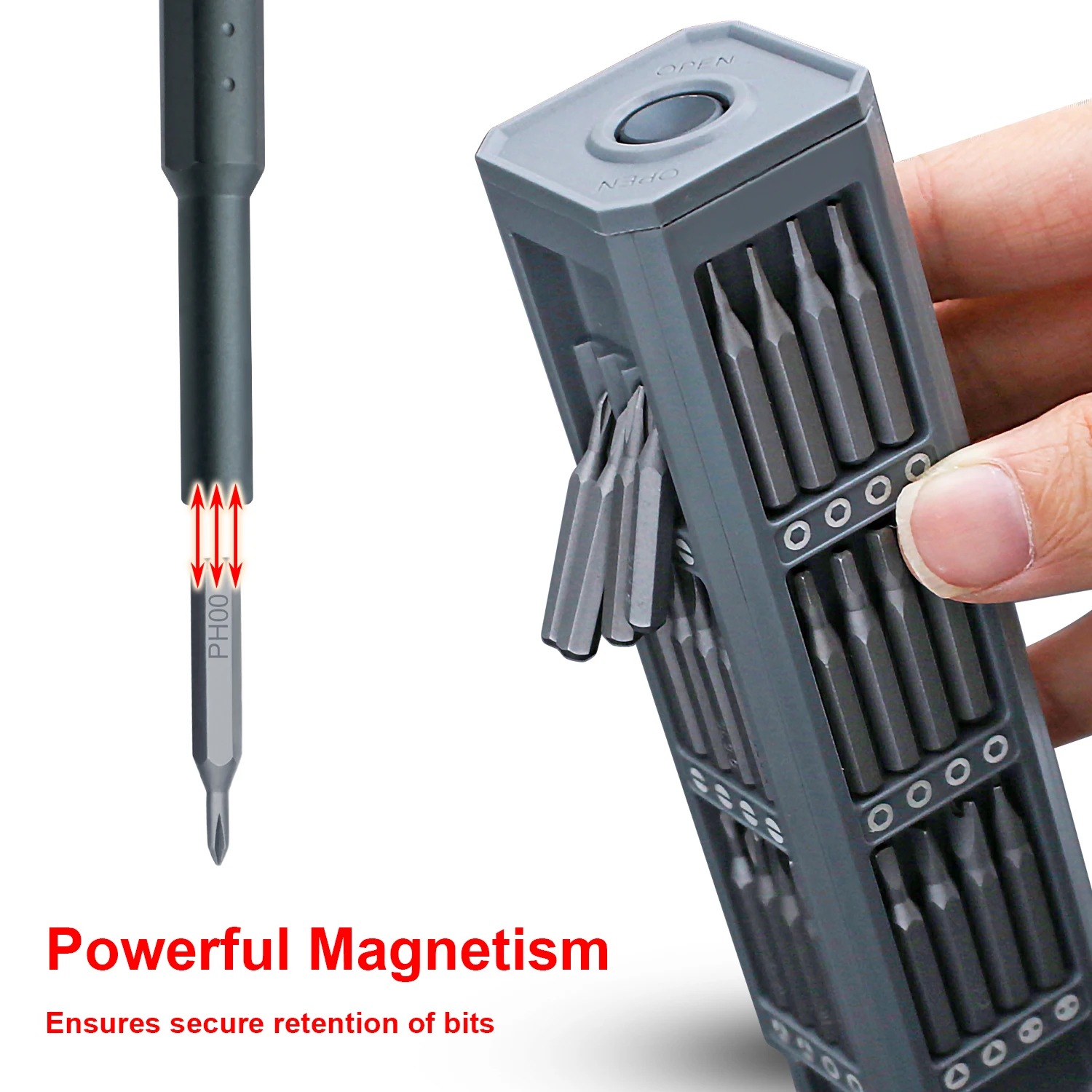 Precision Screwdriver 44 in 1 Set of Repair Tools Magnetic Storage Box Design Suitable for Electronic Products Glasses Tool Kit - 3