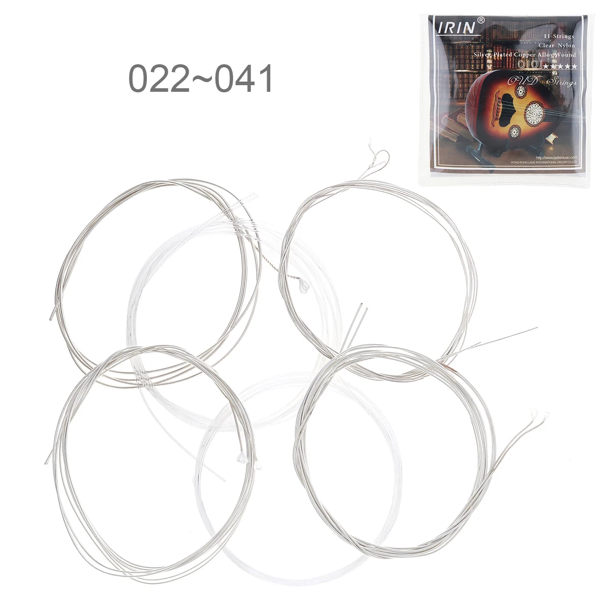 

6pcs/set Oud String 022-041 Inch Clear Nylon Silver-Plated Copper Alloy with Full Bright Tone Guitar Accessories