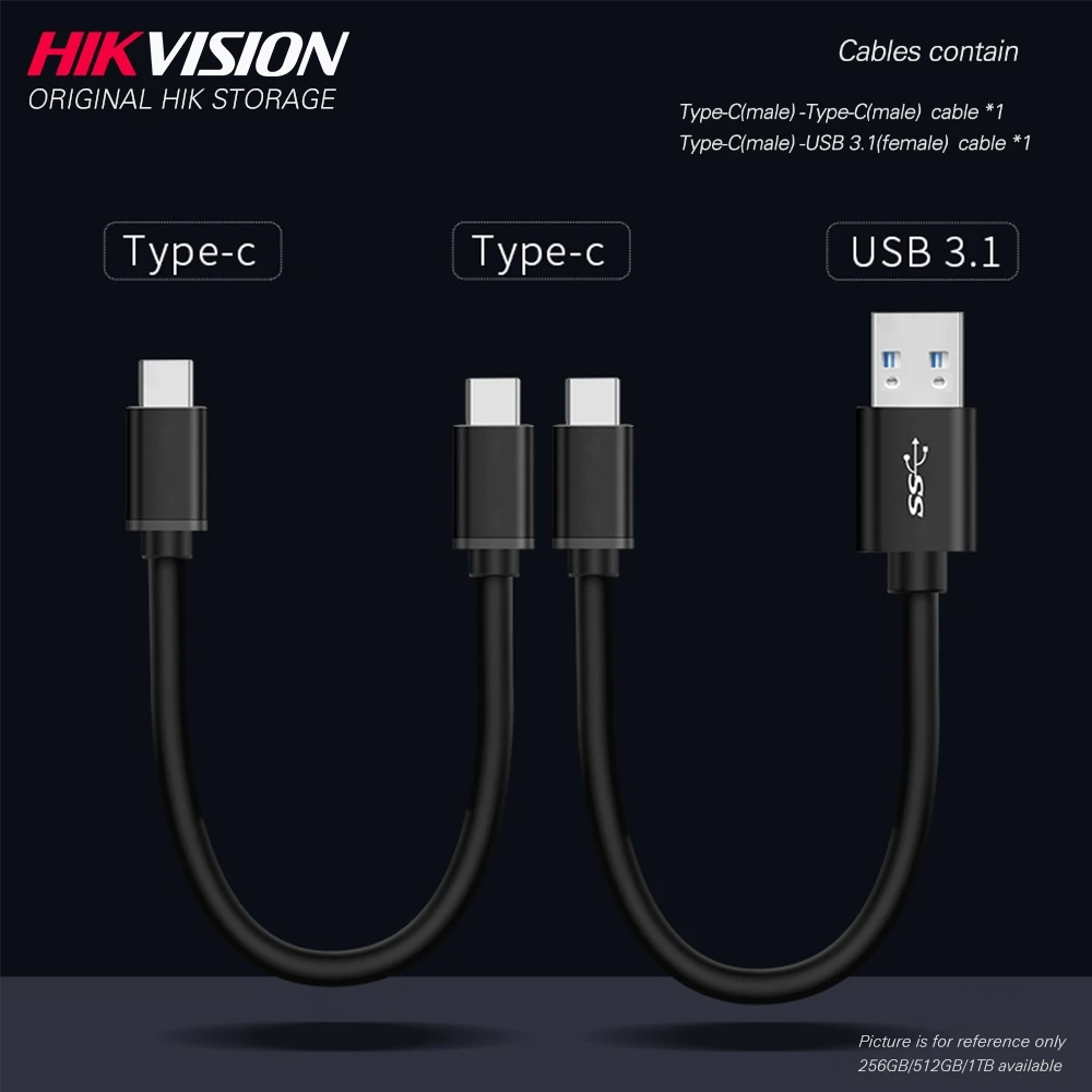 Hikvision-޴ SSD 512GB  SSD 1 ׶Ʈ ũ ̺, 256GB SSD USB3.1 cŸ Gen2 ָ Ʈ ũ ȭ pc