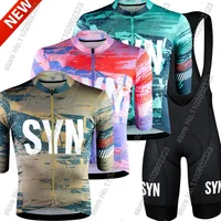 SYN Cycling Jersey 2024 Summer Short Cycling Clothing Men's Set Road Race Bike Shirt Suit Short Sleeve MTB Bicycle Bib Shorts 1
