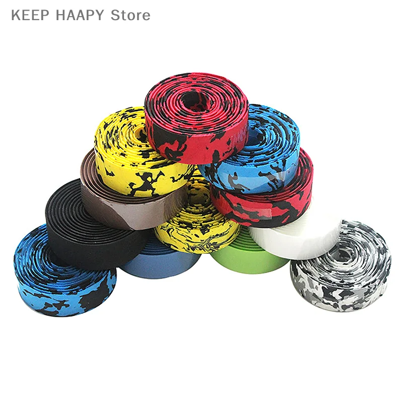 2PCS EVA Bicycle Handlebar Tape Bike Handlebar Tape Bicycle Handlebar Strap Bicycle Handlebar Bicycle Strap Bike Accessory Bicycle Fixing Band Cycling Mountain Bike Handle Belt Reflective Wrap Road Bike Belt With Bar Plugs