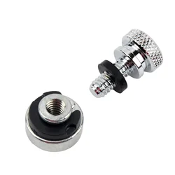Motorcycle Seat Mount Bolt Screw with M6 1/4 20 Thread & Saddle Screw Nut (Silver)